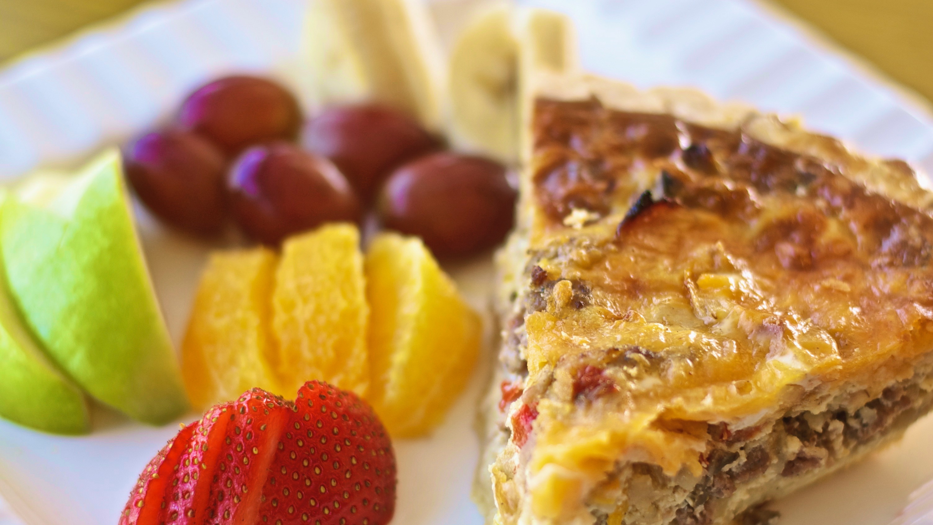 Order Breakfast Quiche (Regular Or Veggie) food online from All About Cha store, Edmond on bringmethat.com
