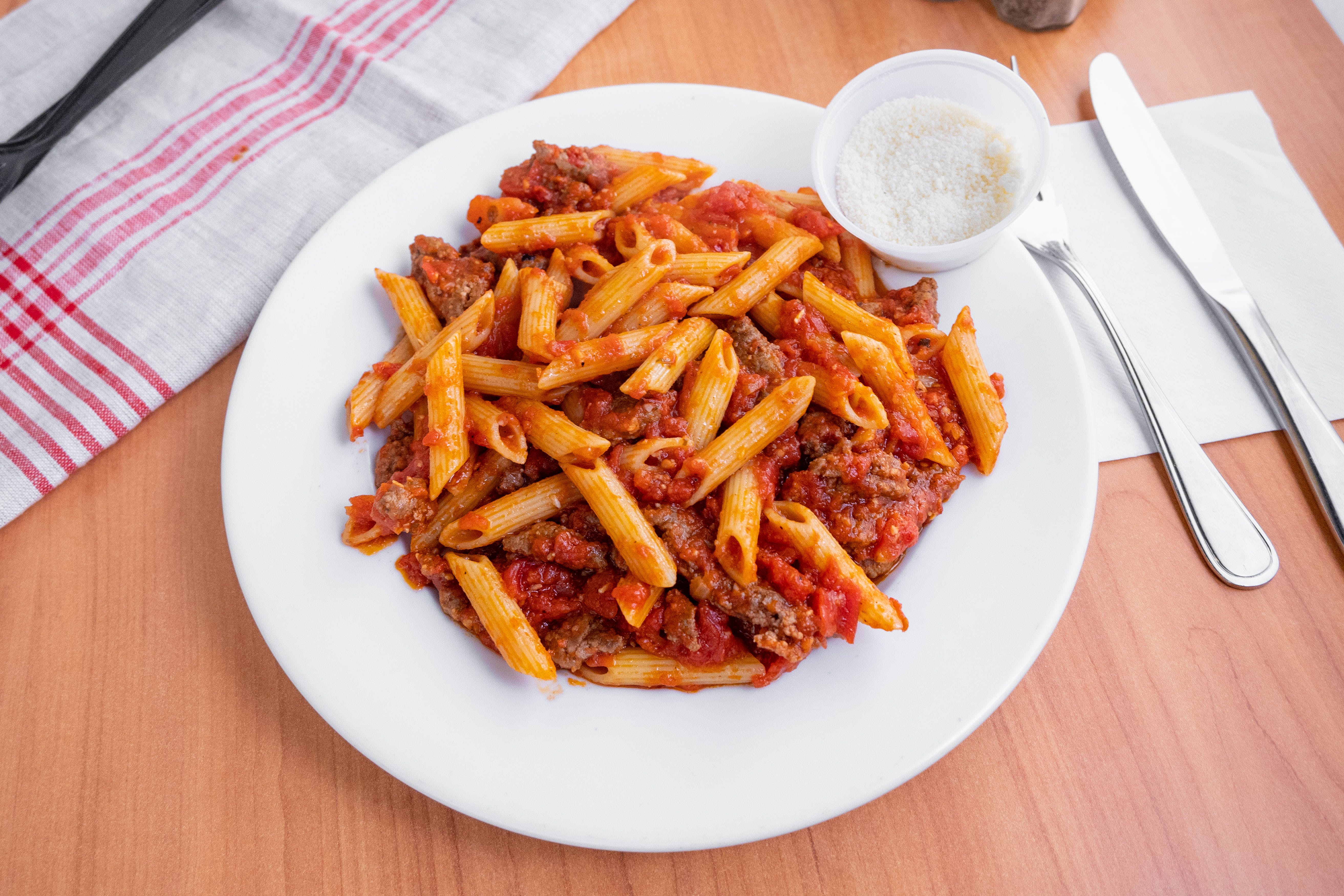 Order Ziti with Meat Sauce - Pasta food online from Bella Roma Pizza Kitchen store, Springfield on bringmethat.com