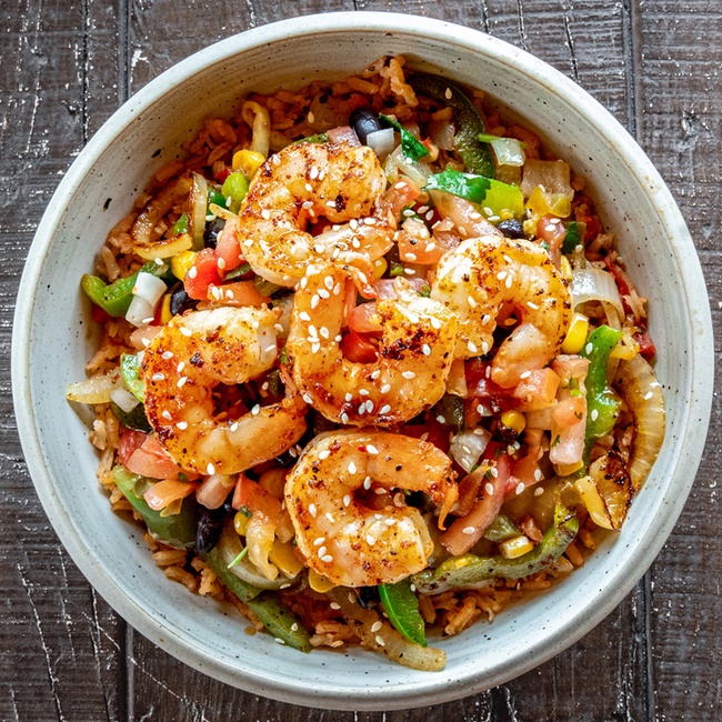Order Asian Shrimp Rice Bowl food online from Buffalo Cafe store, Rome on bringmethat.com