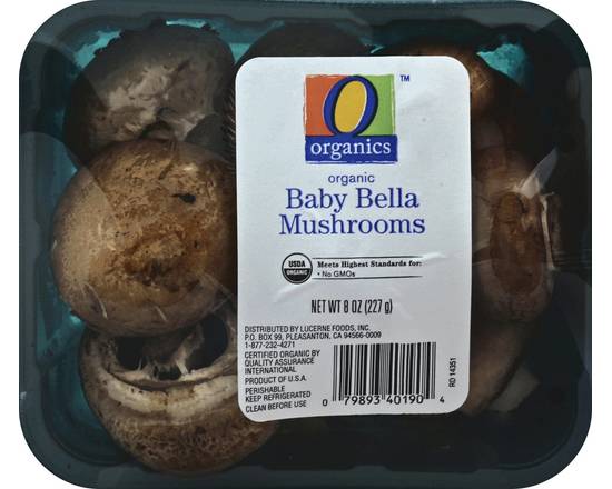 Order O Organics · Organic Baby Bella Mushrooms (8 oz) food online from Albertsons Express store, Yuma on bringmethat.com