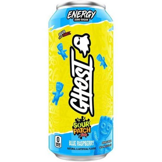 Order Ghost Energy - Sour Patch Blue Raspberry food online from IV Deli Mart store, Goleta on bringmethat.com