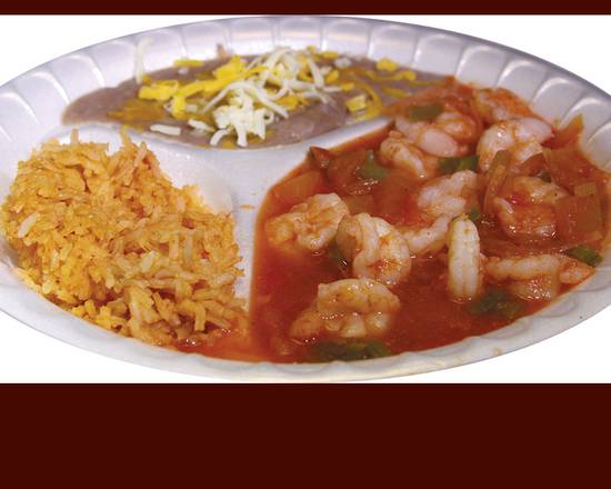 Order Camaron Ranchero Plate food online from Mario's Taco Shop store, Chula Vista on bringmethat.com