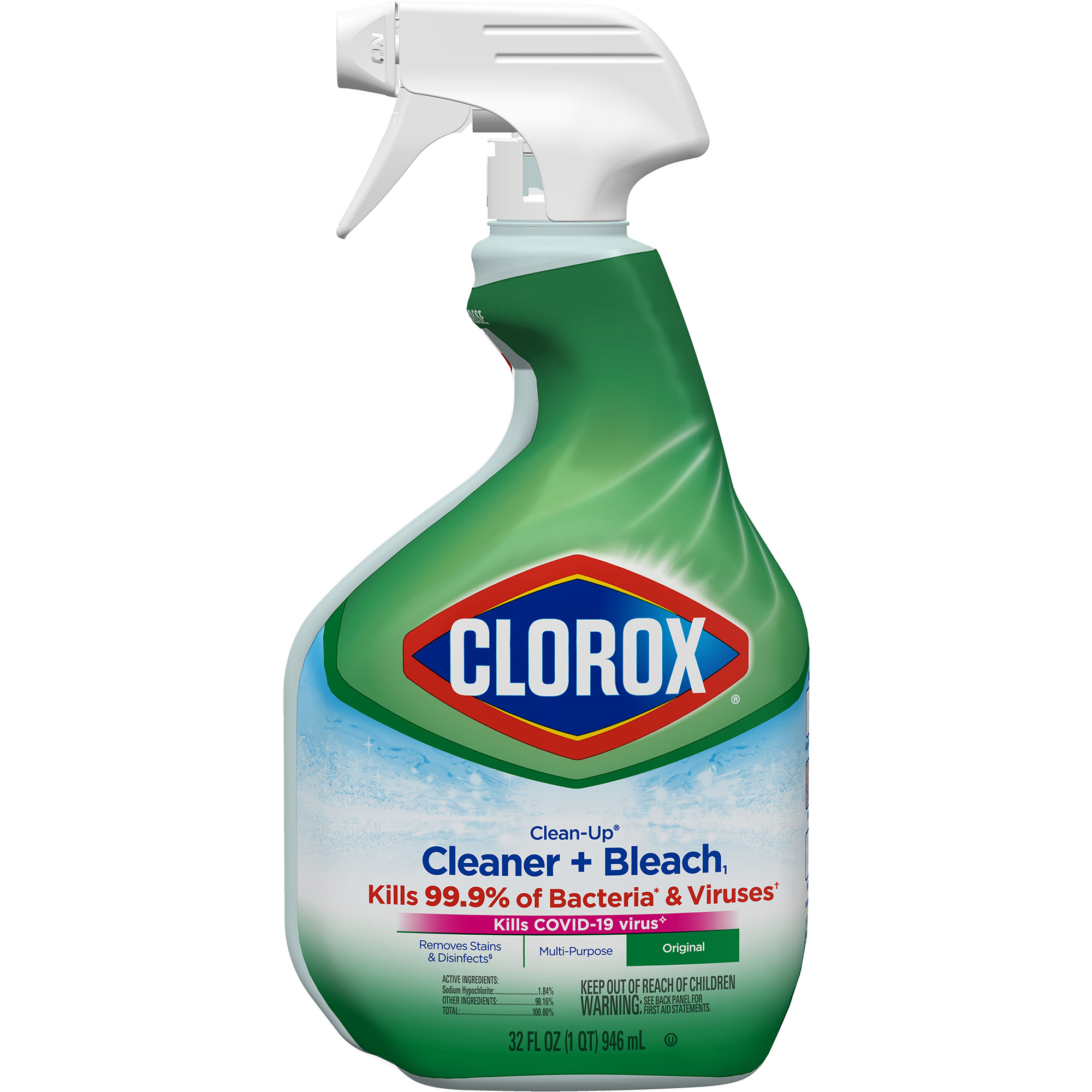 Order Clorox Clean-Up All Purpose Cleaner + Bleach - Original, 32 fl oz food online from Rite Aid store, Chino Hills on bringmethat.com