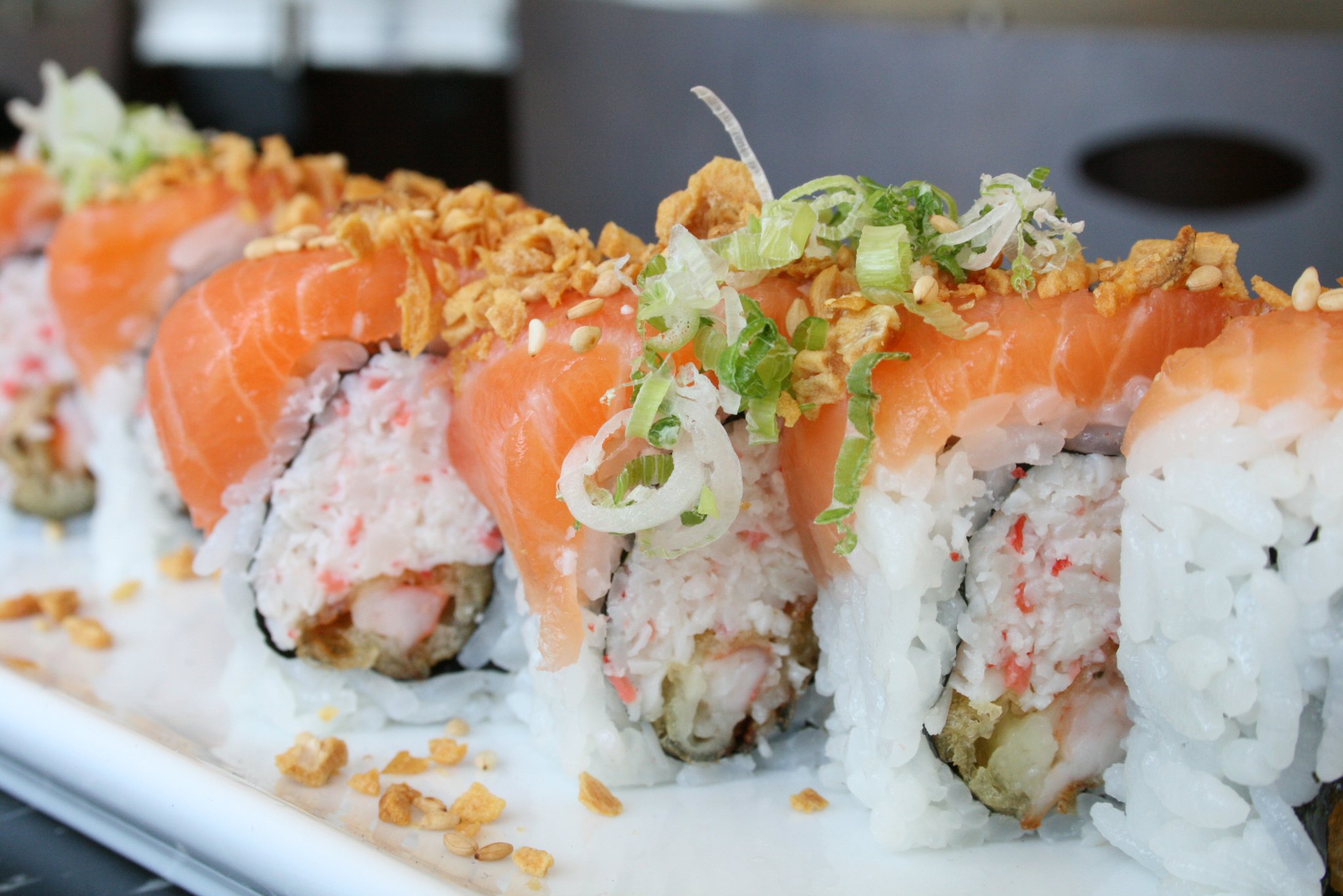 Order Salmon Attack Roll food online from Bad Sushi store, Los Angeles on bringmethat.com