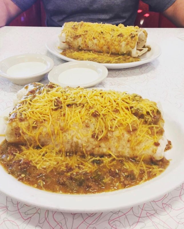 Order Green Chili Burrito food online from Chase Diner store, Chandler on bringmethat.com