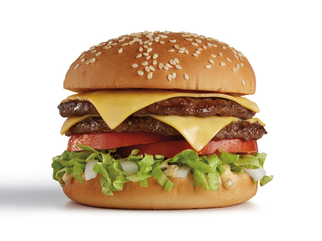 Order Double Del® Cheeseburger food online from Del Taco store, Hiram on bringmethat.com
