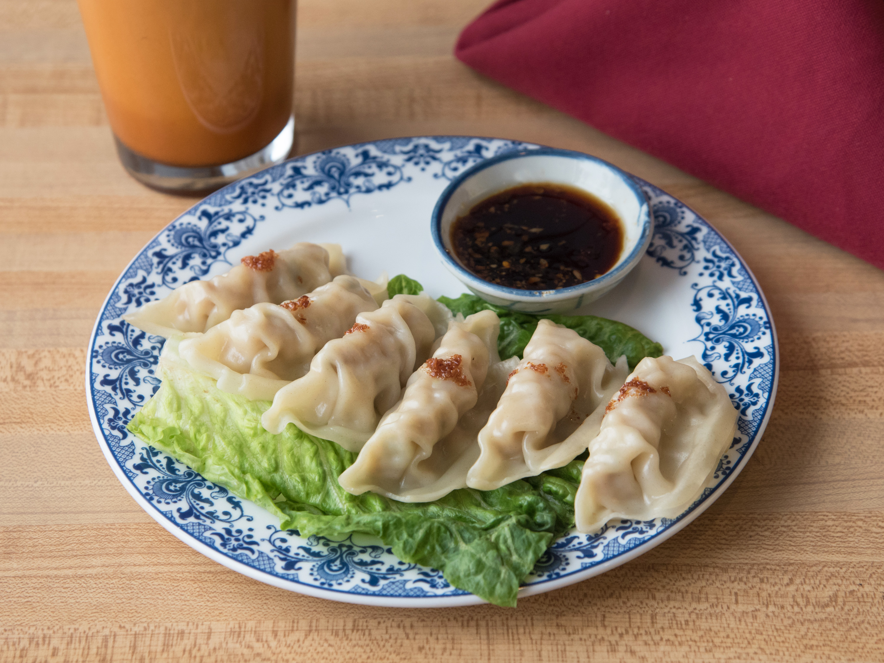 Order 79. Steamed Chicken Dumplings food online from Bangkok House Restaurant store, Wilmington on bringmethat.com