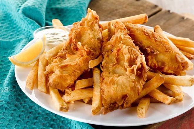 Order Hand-Battered Fish & Chips food online from Ocharley store, Decatur on bringmethat.com
