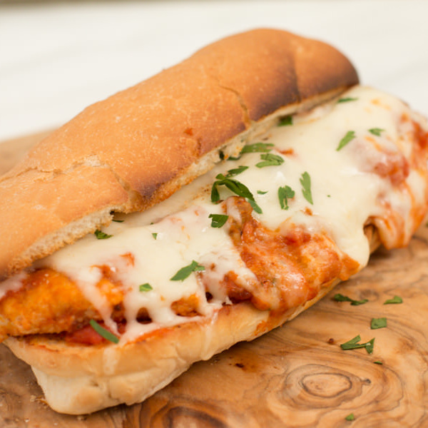 Order Chicken Breast Parmigiana Sandwich food online from New York Pizza & Pasta store, Pleasant Hill on bringmethat.com