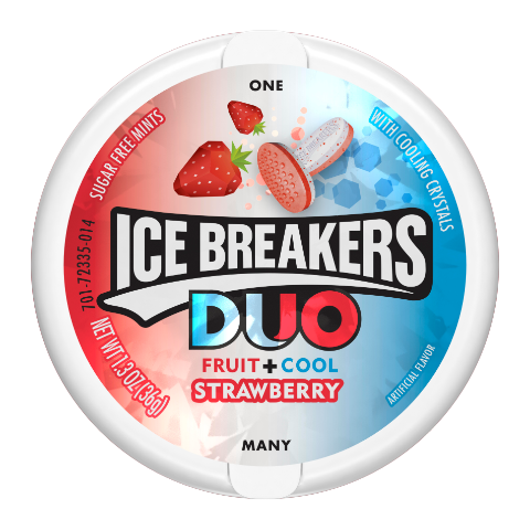 Order Ice Breakers Duo Strawberry 1.3oz food online from 7-Eleven store, Hutto on bringmethat.com