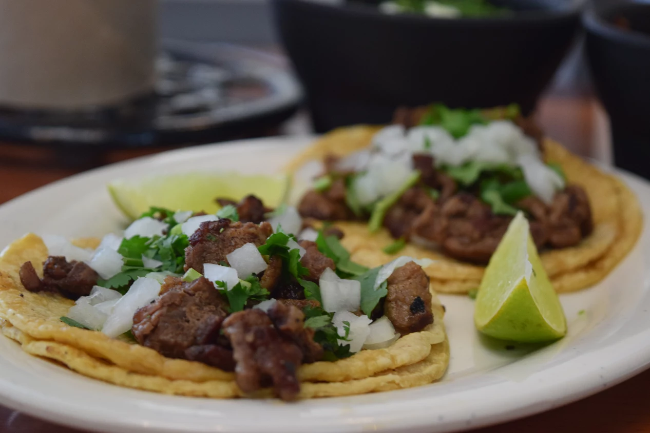 Order Tacos Azada food online from La Consentida store, Morrow on bringmethat.com