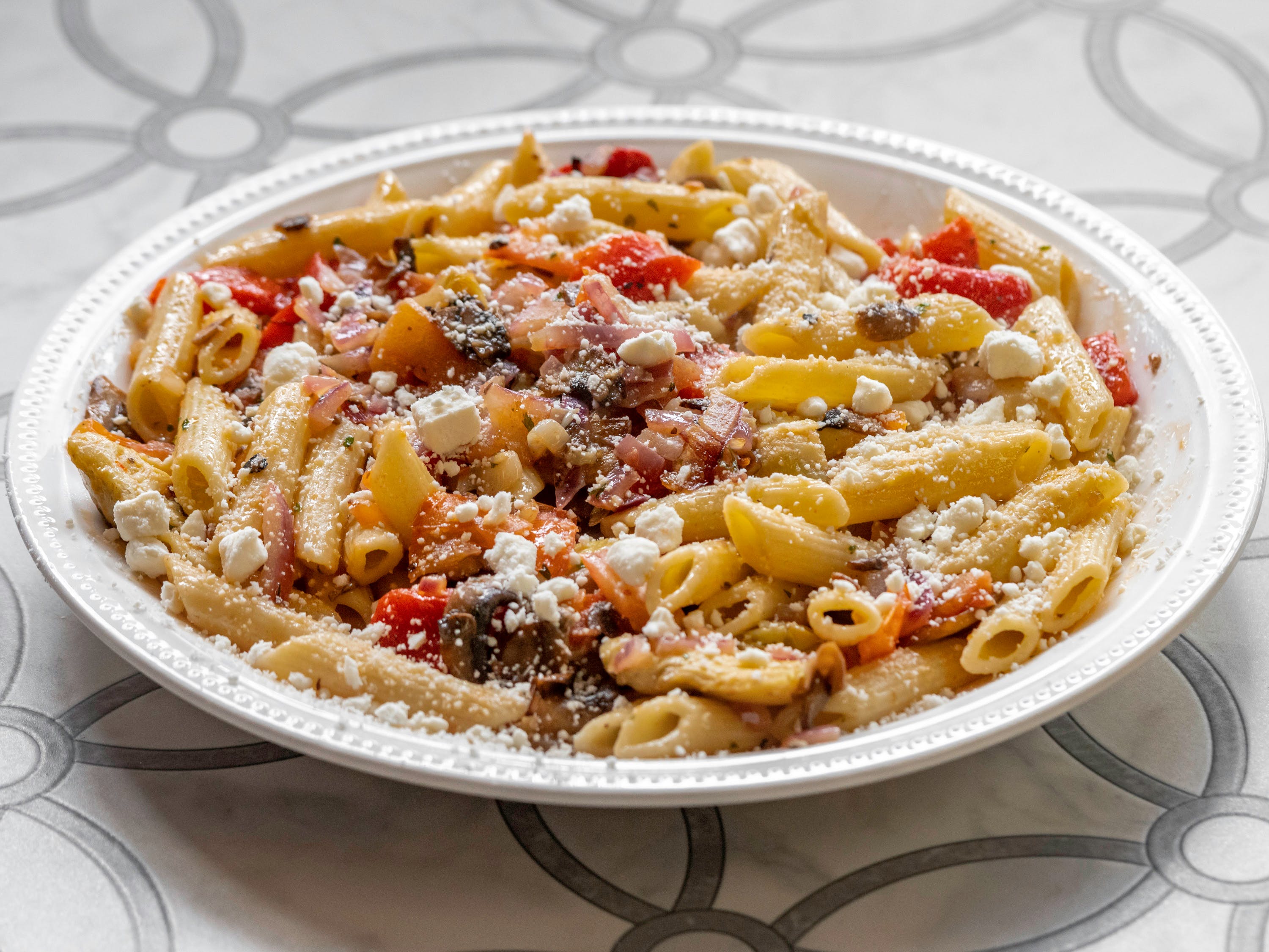 Order Mediterranean Pasta - Pasta food online from Little Nippers 2 store, Pittsburgh on bringmethat.com