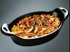 Order [P2] 오징어 볶음 / Pan Fried Spicy Squid food online from Jjang Restaurant store, Buena Park on bringmethat.com