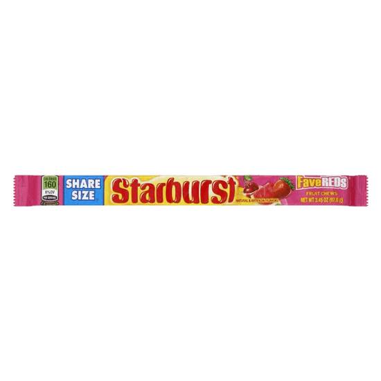 Order Starburst Fav Reds Share Size 3.45oz food online from Caseys Carry Out Pizza store, Braidwood on bringmethat.com