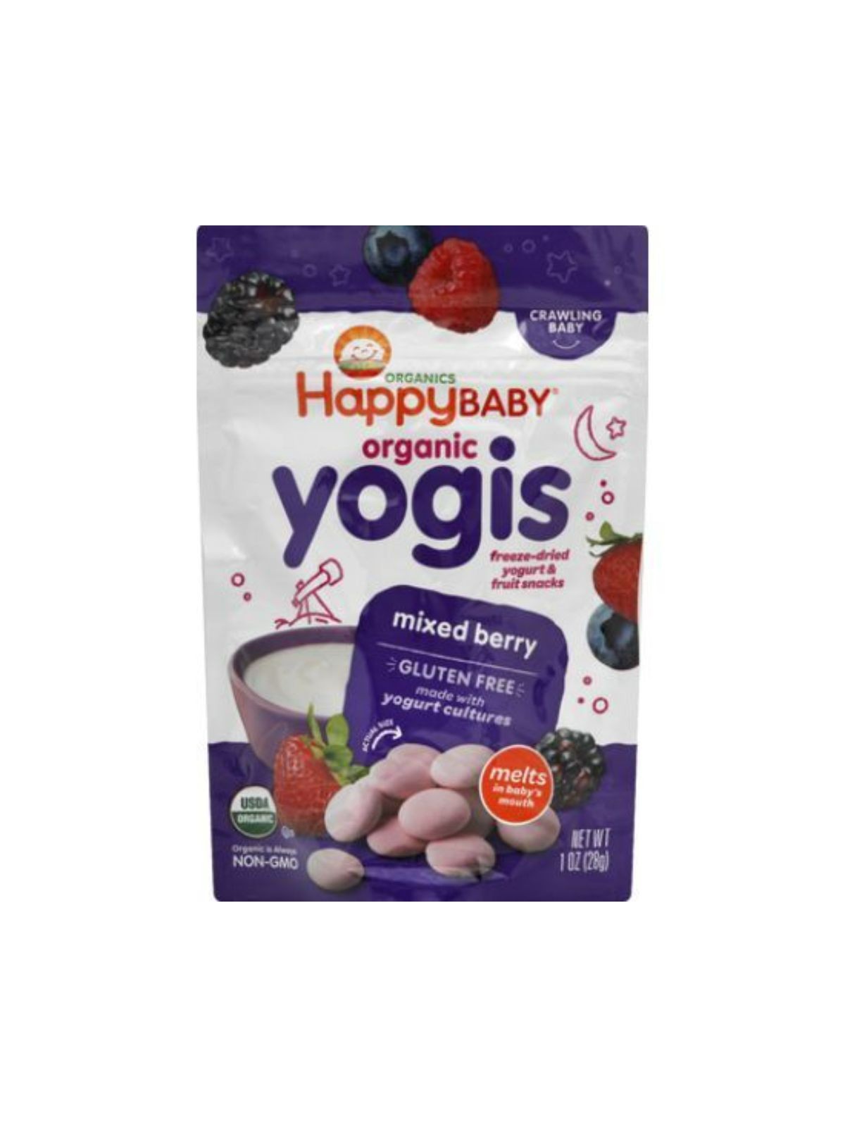 Order Happy Baby Yogurt Mixed Berry Snack (1 oz) food online from Light Speed Market store, Los Angeles on bringmethat.com