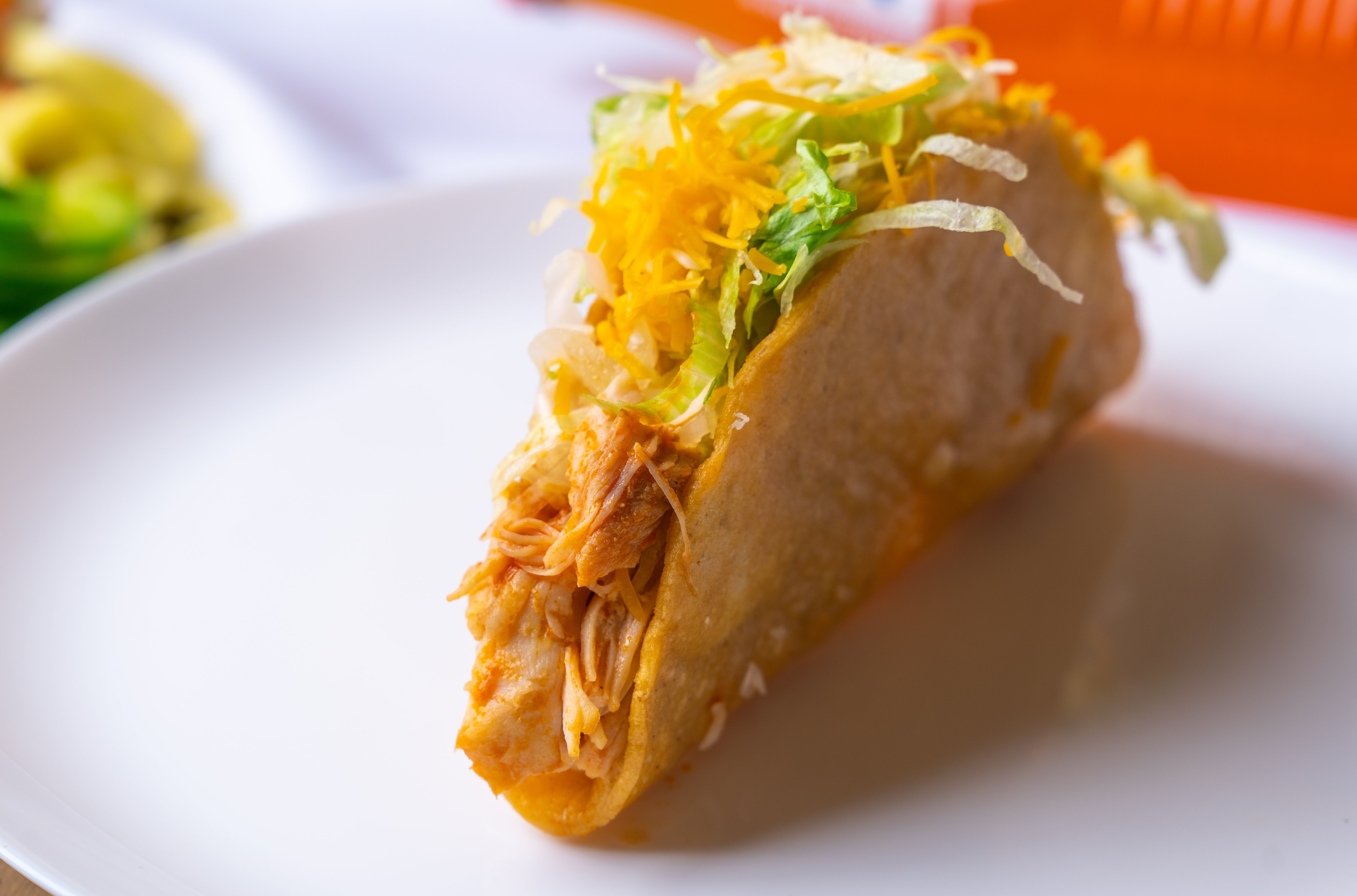 Order Chicken Taco (Crunchy) food online from Albertaco's Mexican Food Inc store, Cypress on bringmethat.com