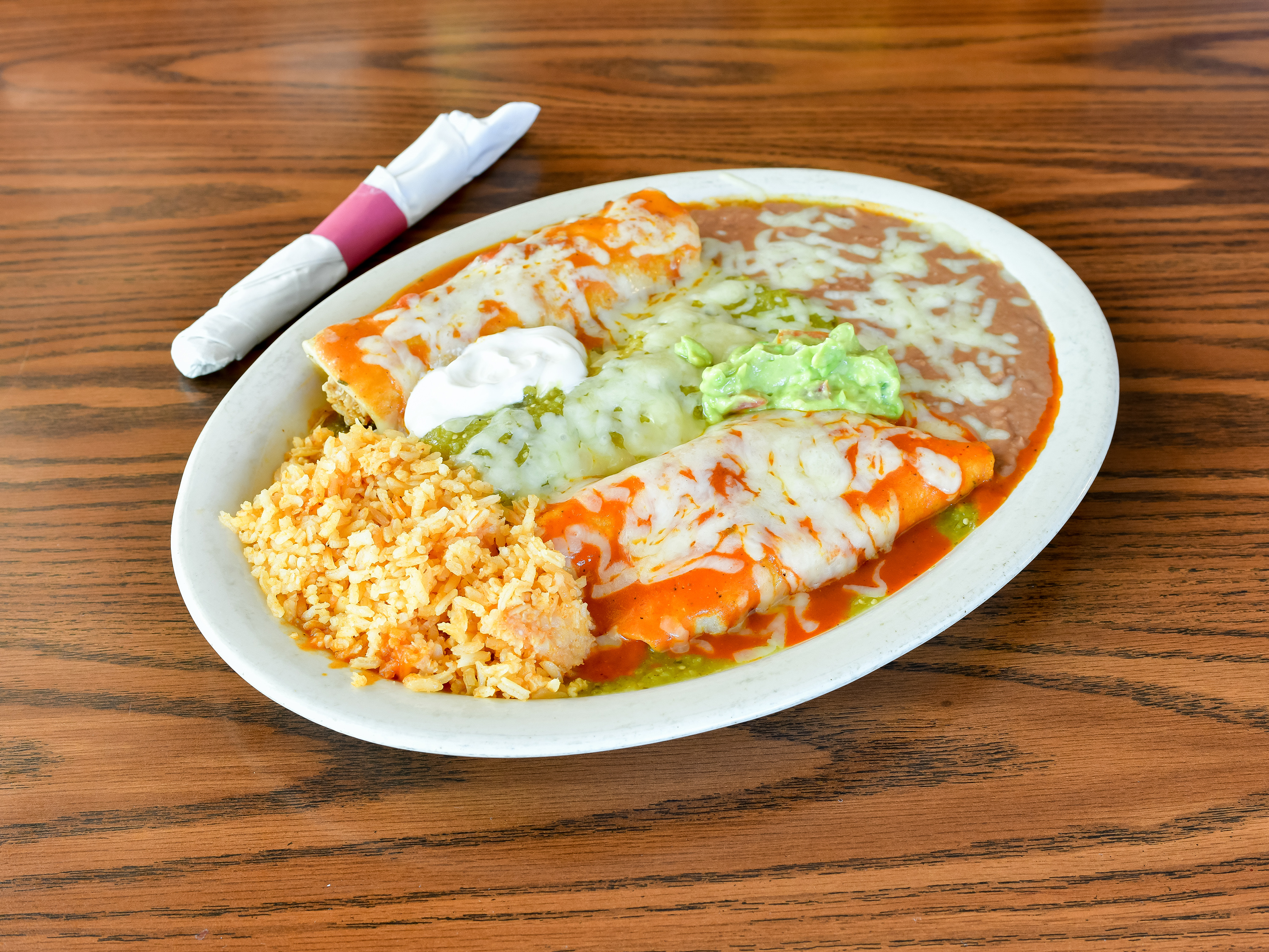 Order Fiesta Enchilada Platter food online from El Tapatio Restaurant store, Pleasant Hill on bringmethat.com