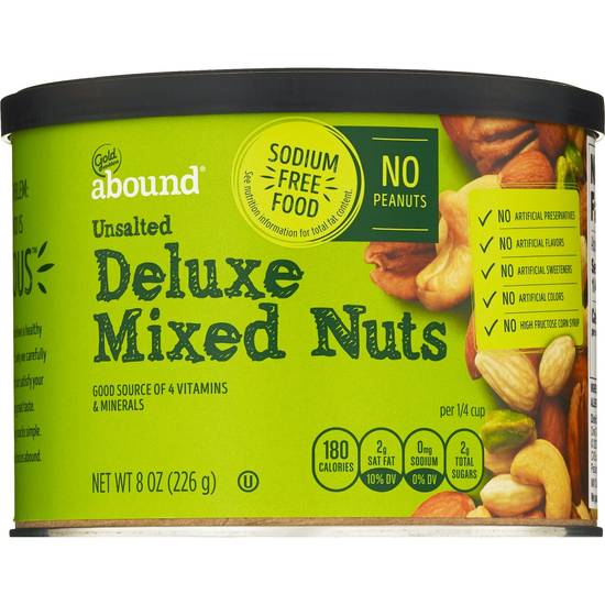 Order Gold Emblem Abound Unsalted Deluxe Mixed Nuts  food online from Cvs store, TRAVERSE CITY on bringmethat.com