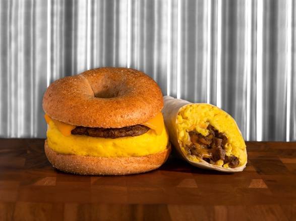 Order SAUSAGE EGG & CHEESE SANDWICH food online from Yum Yum Donuts store, Palmdale on bringmethat.com