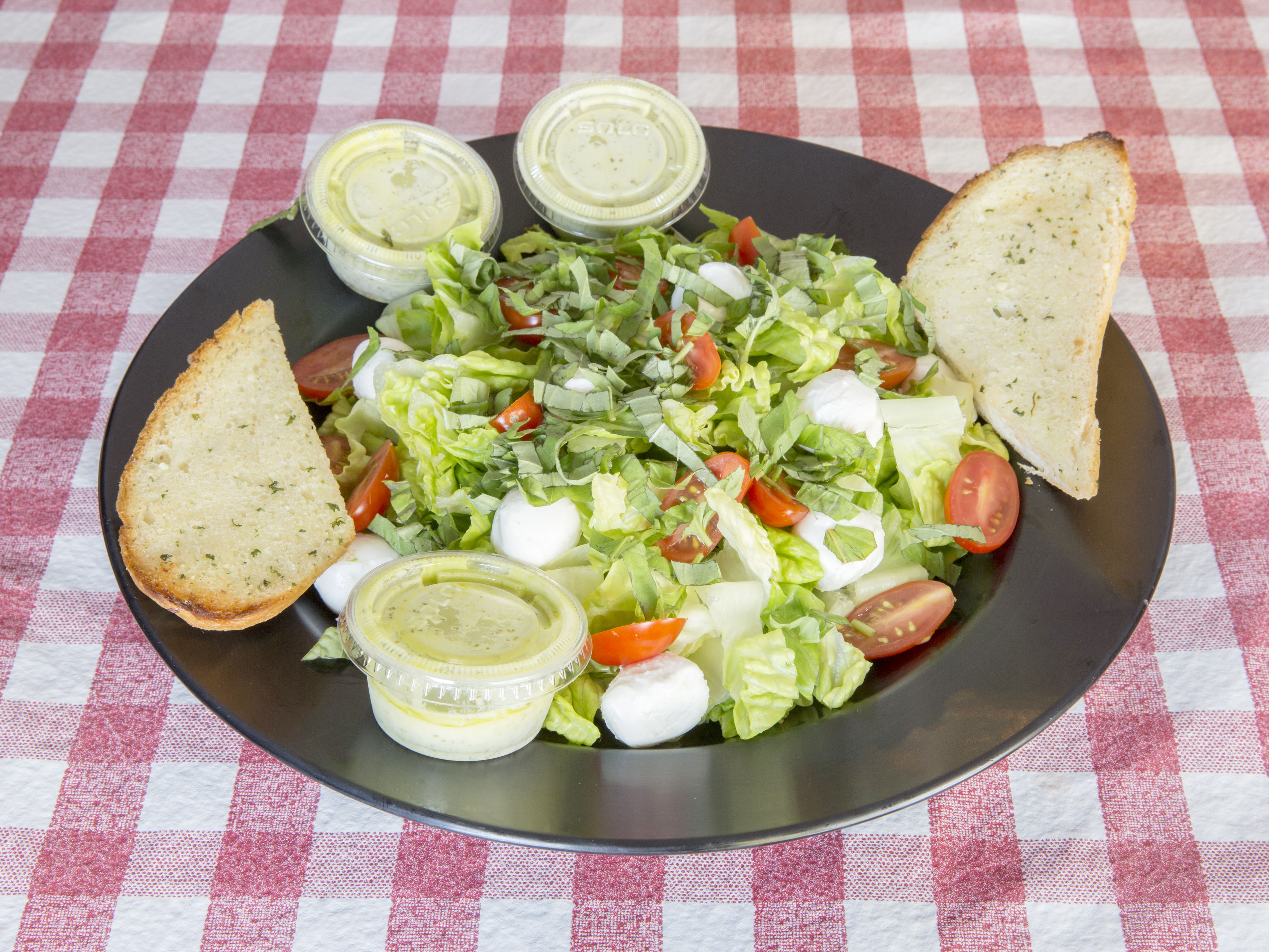 Order Caprese Salad with Garlic Bread food online from Villagio store, Sierra Madre on bringmethat.com