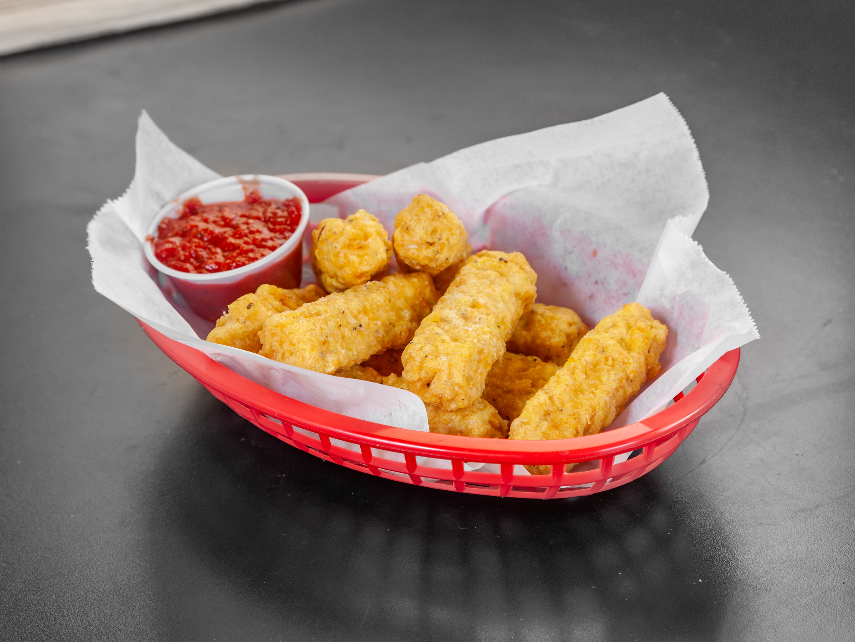 Order 10 Pieces Mozzarella Cheese Sticks food online from New York Pizza & Pasta store, San Leandro on bringmethat.com