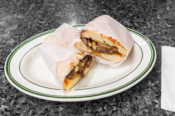 Order Beef Steak Sandwich / Sandwich De Bistec food online from La barca restaurant store, New York on bringmethat.com