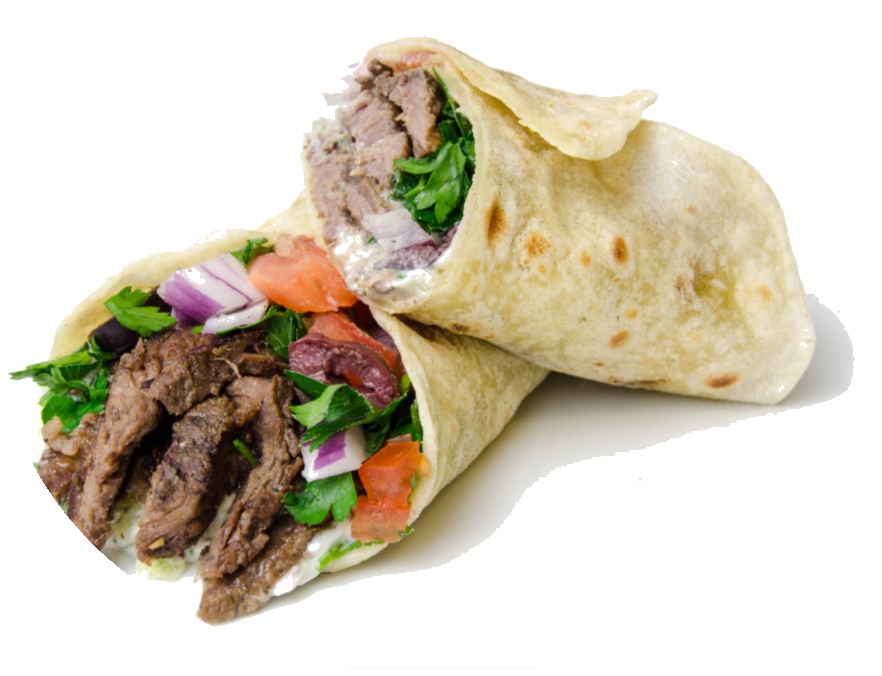 Order Beef Shawarma Wrap food online from La Zeez Pita Grill store, Torrance on bringmethat.com