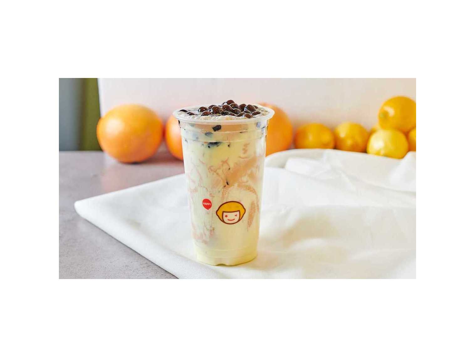 Order D5. Boba Milk Tea with Puff Cream food online from Happy Lemon store, Foster City on bringmethat.com