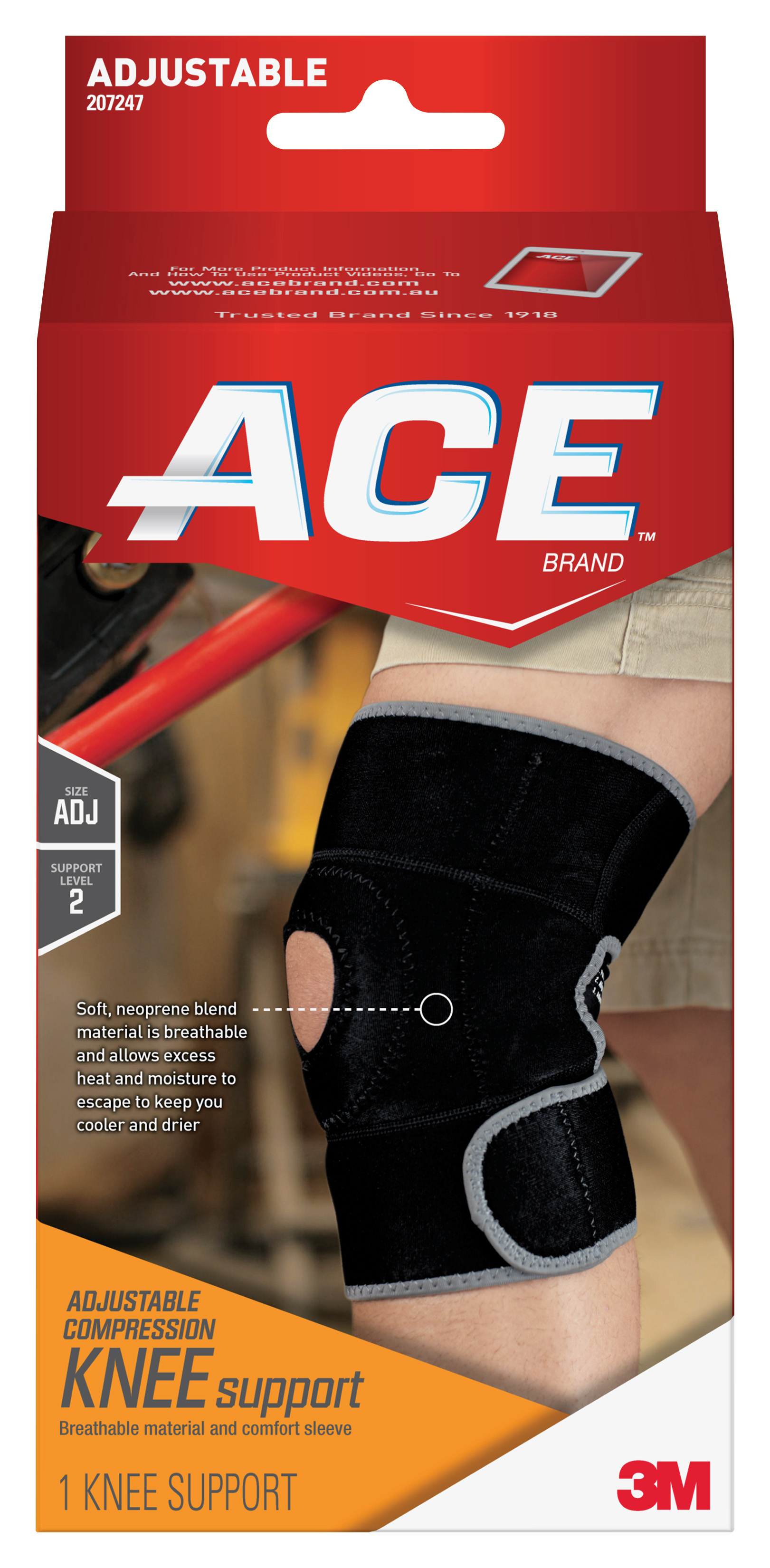 Order ACE Adjustable Compression Knee Support, Support Level 2 - 1 ct food online from Rite Aid store, READING on bringmethat.com