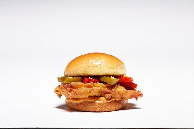 Order Spicy Breaded Chicken Sandwich food online from Frischs Big Boy store, Louisville on bringmethat.com