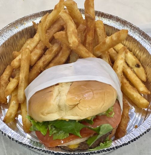 Order Cheeseburger with Fries food online from Hot Spot Deli store, Yonkers on bringmethat.com