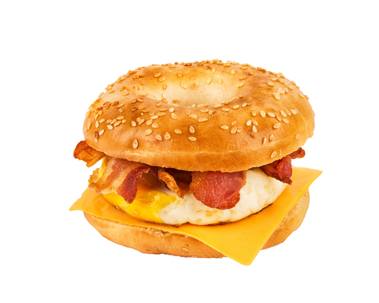 Order Egg, Cheese, Bacon Bagel Sandwich food online from Breakfast Snob store, San Francisco on bringmethat.com