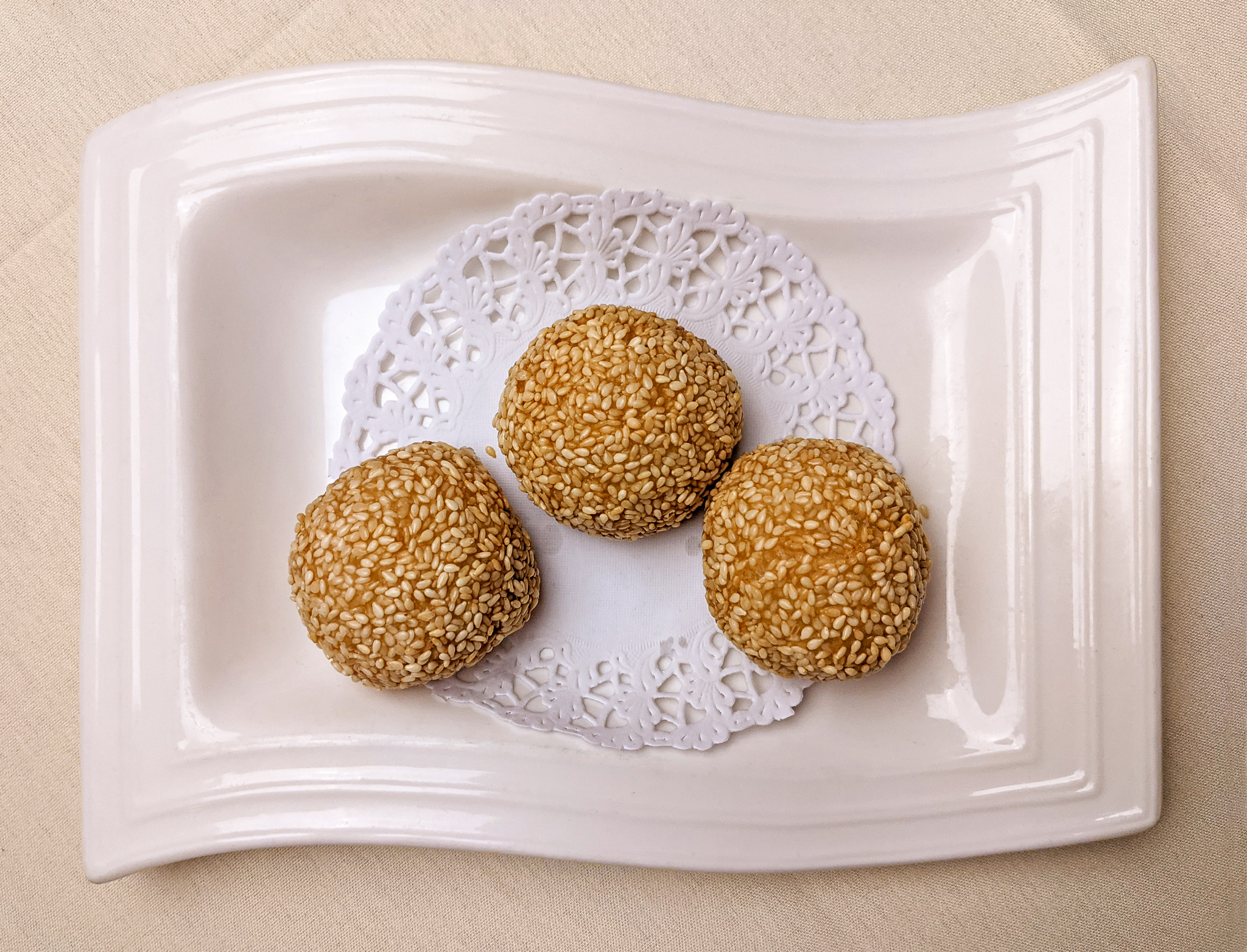Order Fried Sesame Balls food online from Evergreen on 38th Street store, New York on bringmethat.com