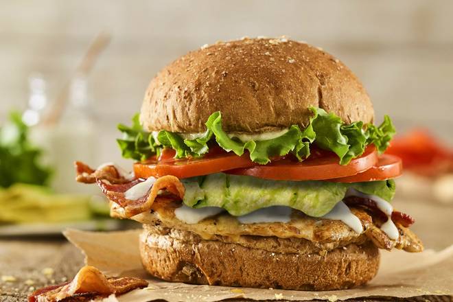 Order AVOCADO BACON CLUB GRILLED CHICKEN SANDWICH food online from Smashburger store, Aliso Viejo on bringmethat.com
