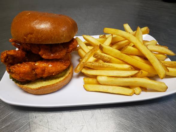 Order Spicy Chicken Sandwich food online from Half Moon Grill store, New Orleans on bringmethat.com
