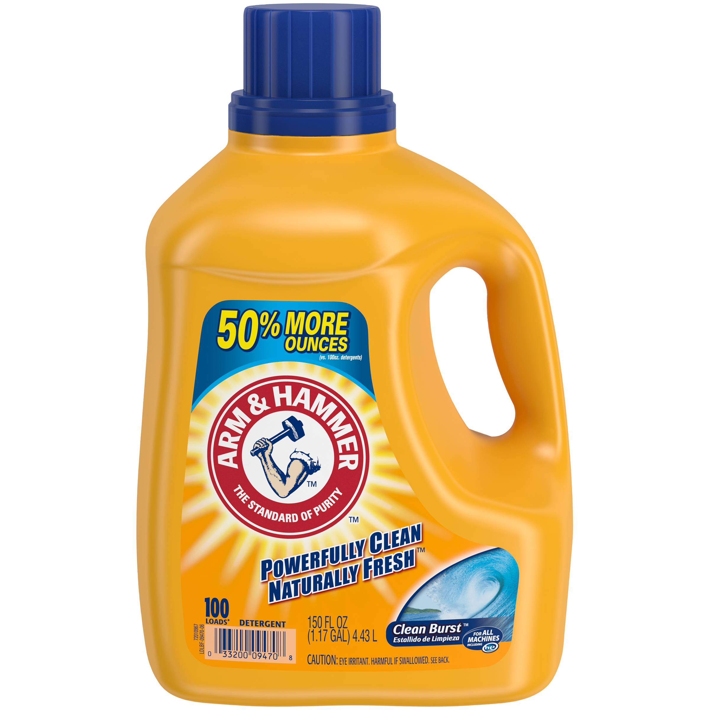 Order Arm & Hammer HE Liquid Laundry Detergent, Clean Burst - 150 fl oz food online from Rite Aid store, READING on bringmethat.com