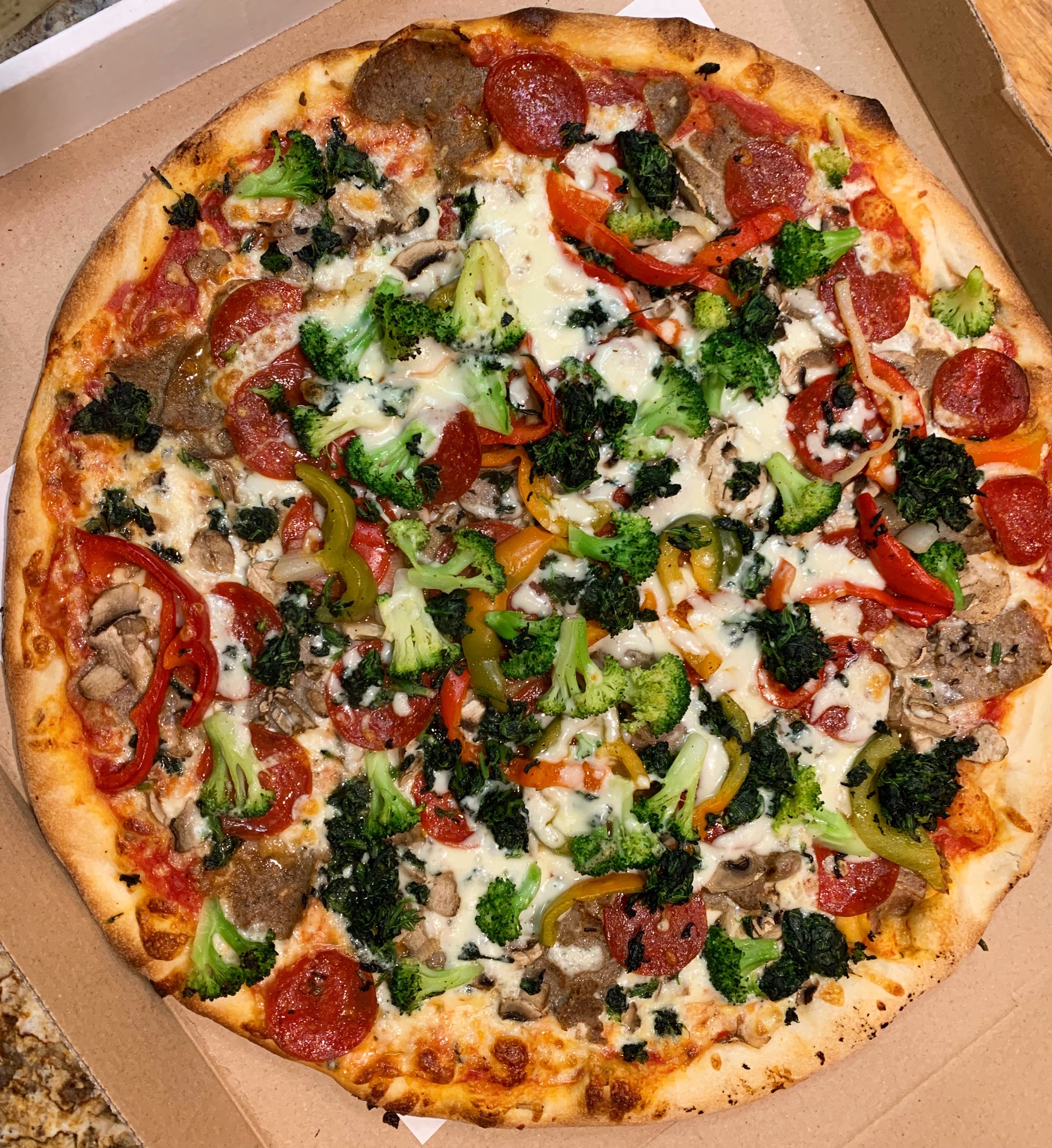 Order Everything - Personal 12'' food online from Sergio's Pizzeria & Restaurant store, Glen Head on bringmethat.com