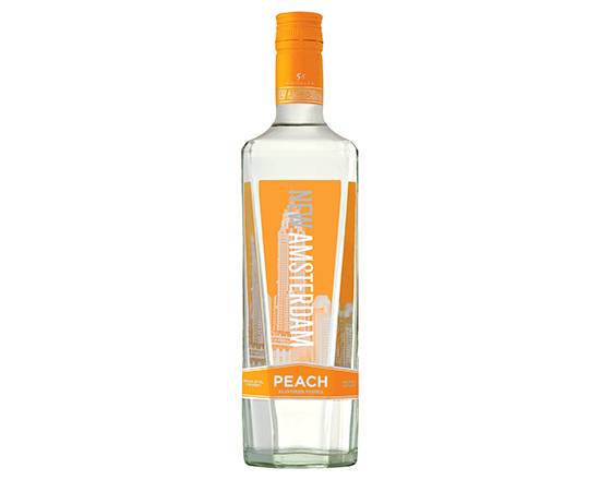 Order New Amsterdam Peach Flavored, 750mL vodka (35.0% ABV) food online from Chicago Dreams Food & Liquor store, Joliet on bringmethat.com