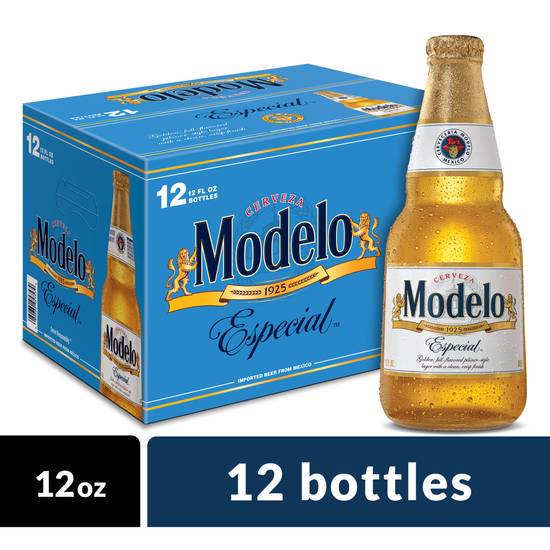 Order Modelo Especial, 12pk-12oz bottle beer (4.4% ABV) food online from Mimi Liquor store, Joliet on bringmethat.com