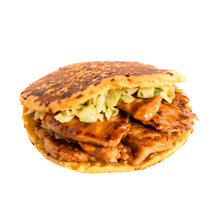 Order ~ 1 BBQ Chicken Signature Arepa food online from Guasaca store, Raleigh on bringmethat.com