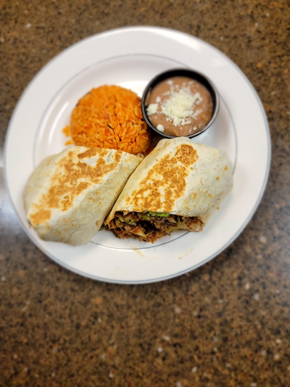 Order Chipotle BBQ Pork Carnitas Wrap food online from The Avocado Mexican Grill store, Runnemede on bringmethat.com