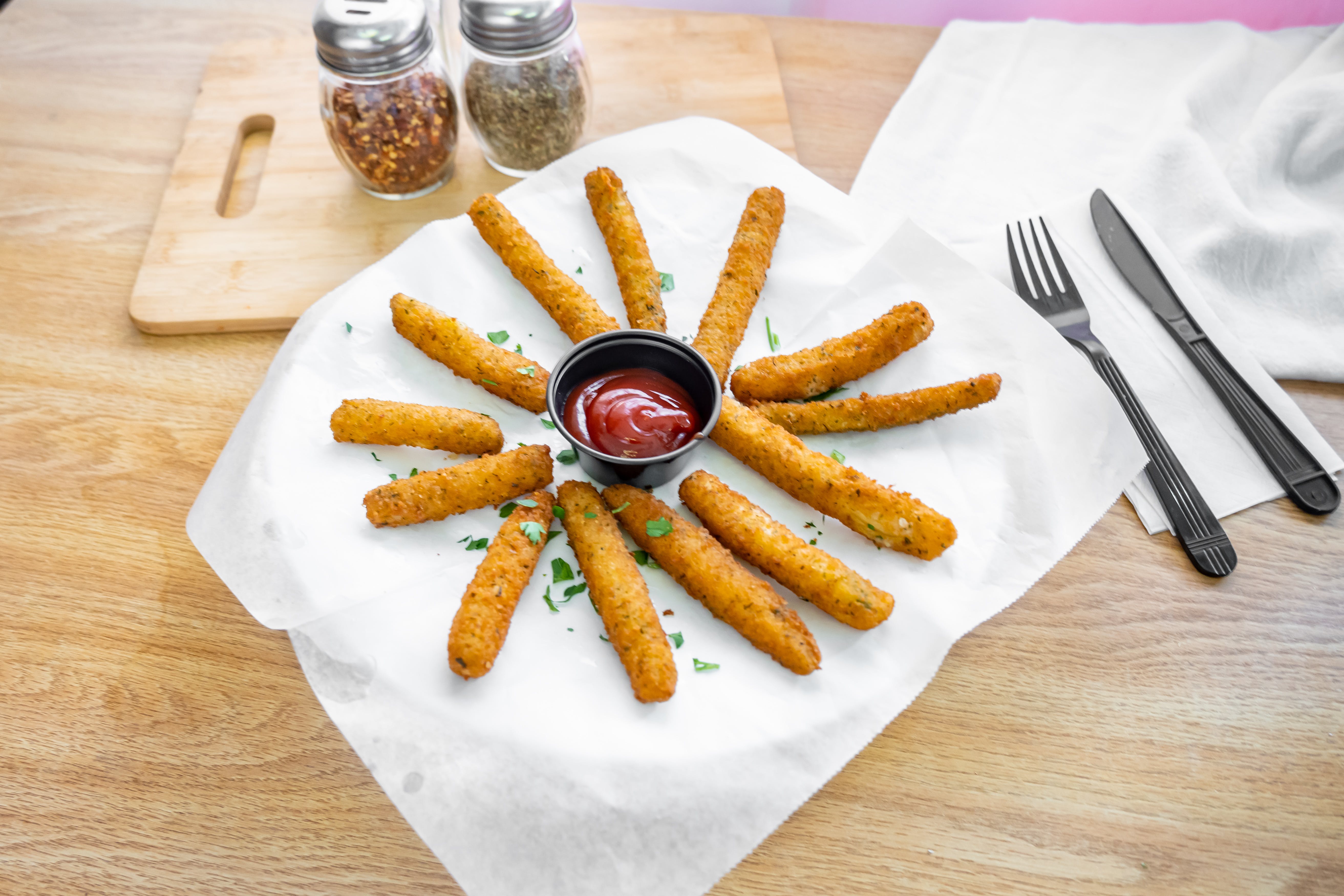 Order Zucchini Fries - Appetizer food online from Nonna Rosa Pizzeria store, Bridgeport on bringmethat.com