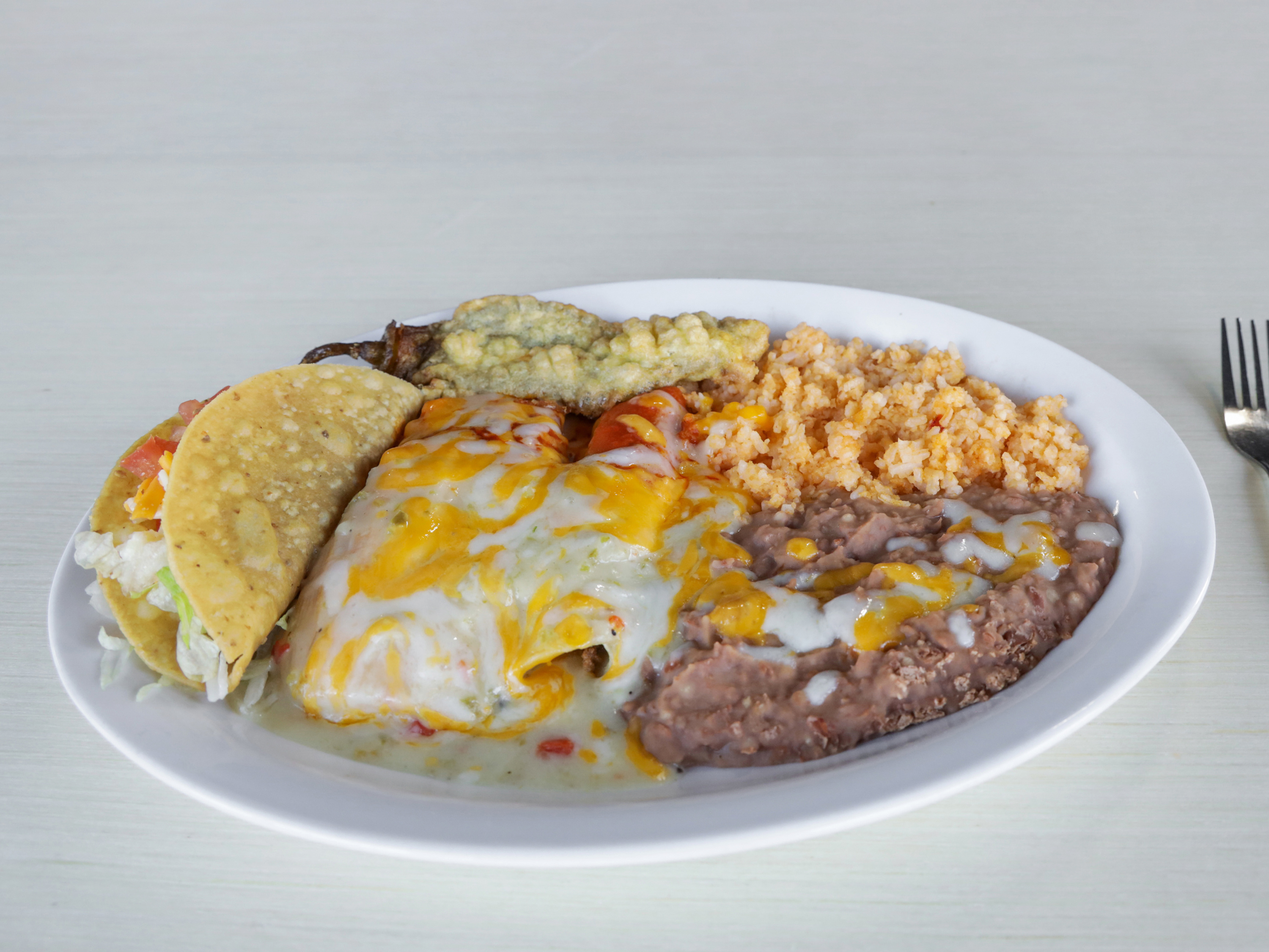 Order New Mexico Style Enchilada food online from El Toro Bravo Restaurant store, Roswell on bringmethat.com