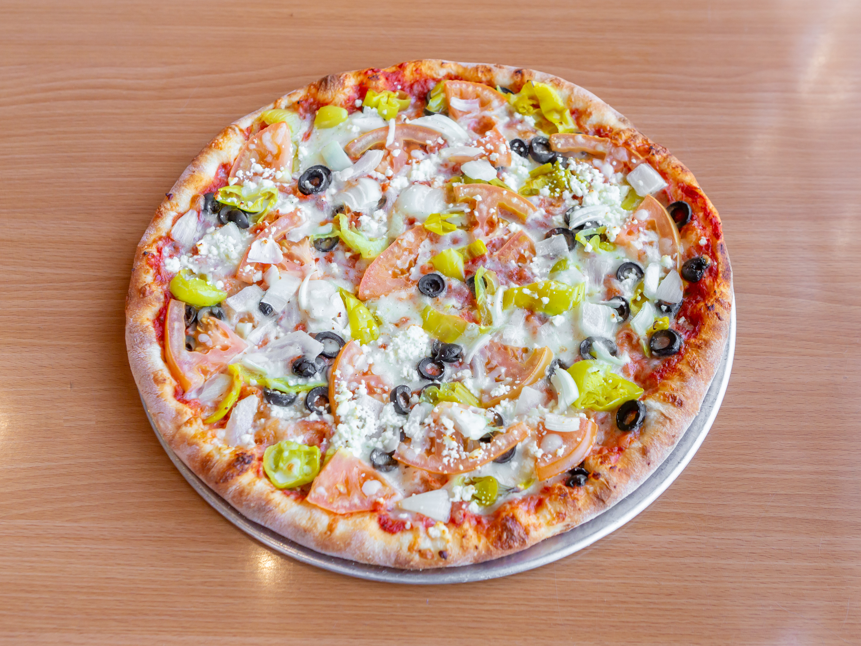 Order Greek Specialty Pizza food online from Primo Pizza & Pasta store, Carlsbad on bringmethat.com