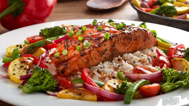 Order Glazed Salmon food online from Mimis Cafe store, Antioch on bringmethat.com
