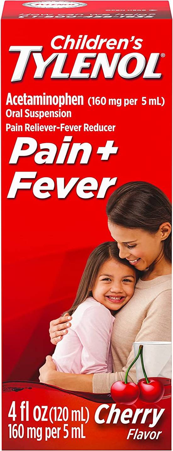 Order Children's Tylenol Pain + Fever Relief Liquid - Acetaminophen - Cherry - 4 fl oz food online from Exxon Food Mart store, Port Huron on bringmethat.com