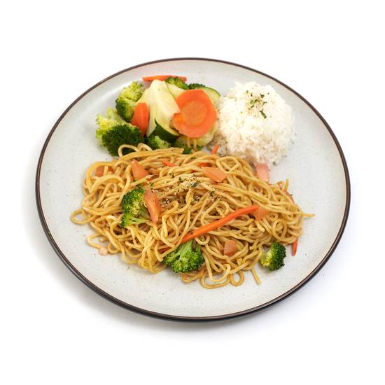Order Veggie Butter Garlic Noodles food online from Yogis Grill store, Tempe on bringmethat.com