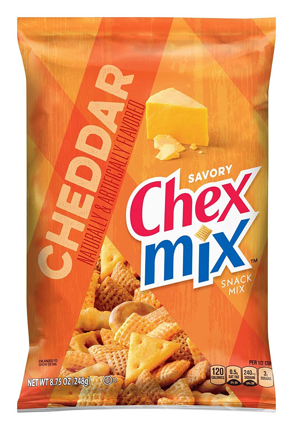 Order Chex Mix Reduced-Fat Cheddar Snack Mix food online from Showmars Grocery Essentials store, Charlotte on bringmethat.com