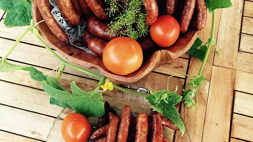 Order Smoked Hunter's Sausage food online from Linos Lithuanian Food store, Toms River on bringmethat.com
