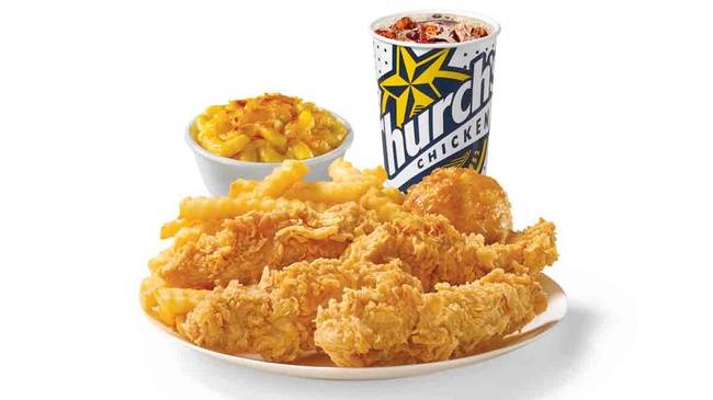 Order 6 Pieces Mixed Chicken & 8 Piece Texas Tenders™ Meal food online from Church Chicken store, Denver on bringmethat.com